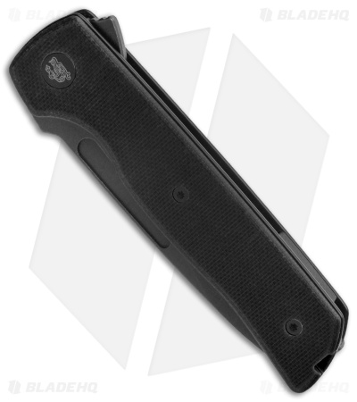 Terzuola Tactical ATCF Lite Liner Lock Knife Black G-10 (3" Black)