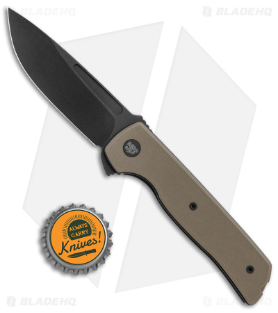 Terzuola Tactical ATCF Lite Liner Lock Knife Tan G-10 (3" Black)