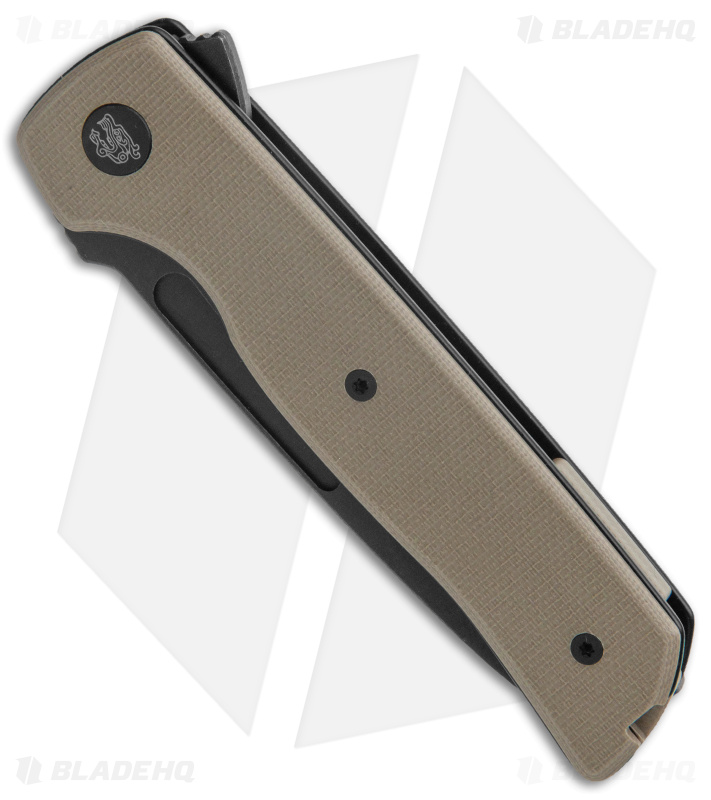 Terzuola Tactical ATCF Lite Liner Lock Knife Tan G-10 (3" Black)