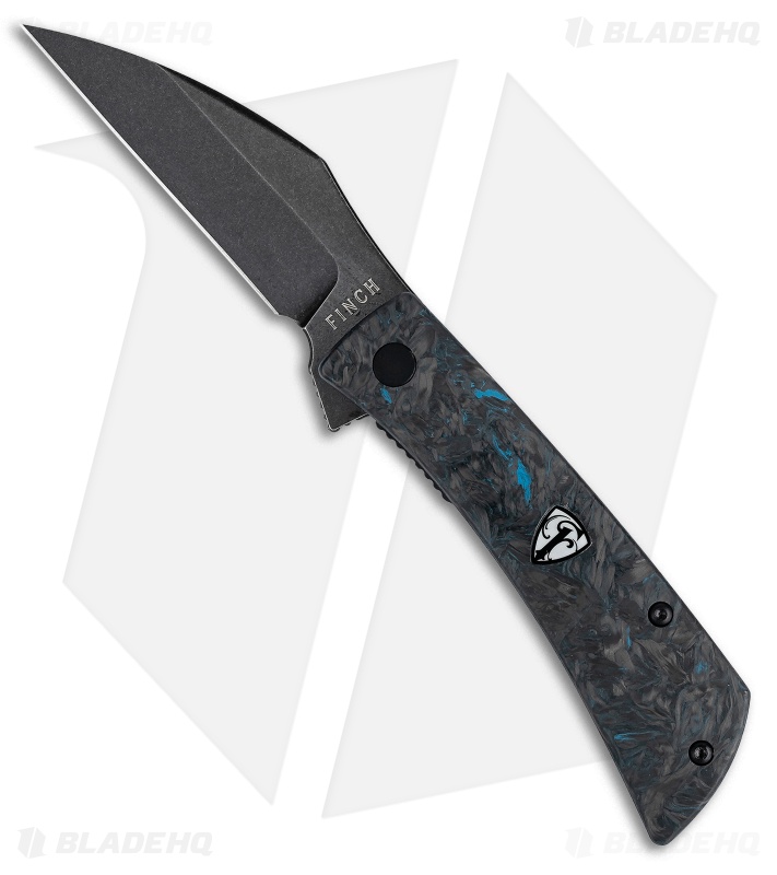 Finch Knife Co. Nocturnal Liner Lock Knife Dark Matter Fatcarbon (3" Black SW)