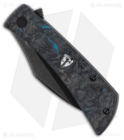 Finch Knife Co. Nocturnal Liner Lock Knife Dark Matter Fatcarbon (3" Black SW)