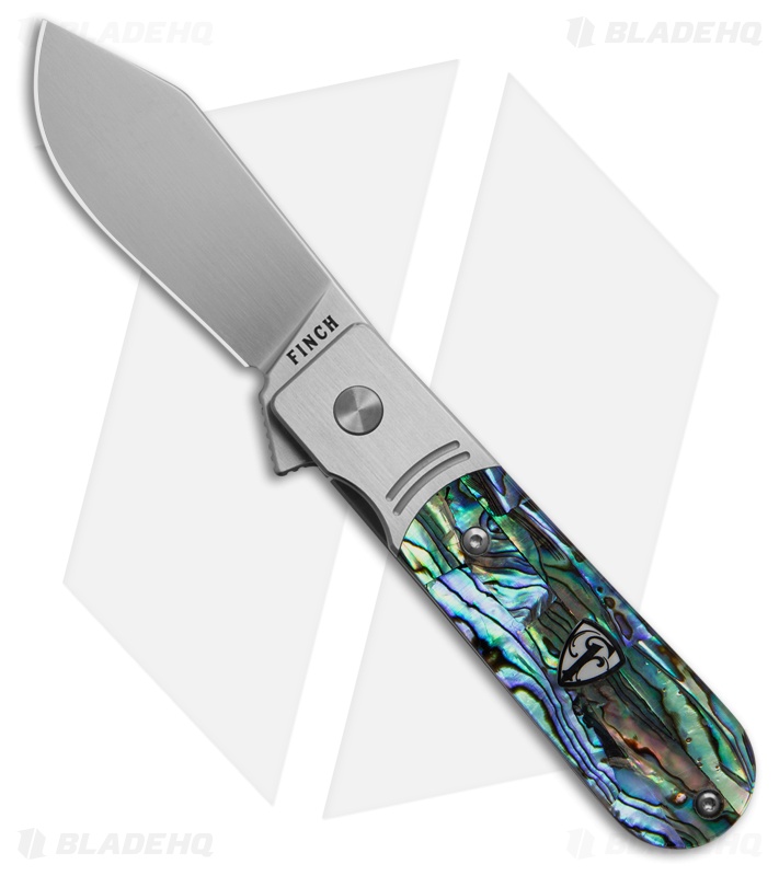 Finch Knife Co. Model 1929 Frame Lock Knife Abalone (2.5" Satin)