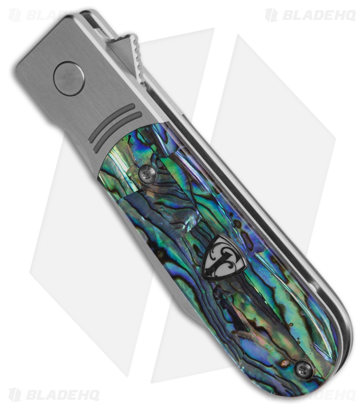 Finch Knife Co. Model 1929 Frame Lock Knife Abalone (2.5" Satin)