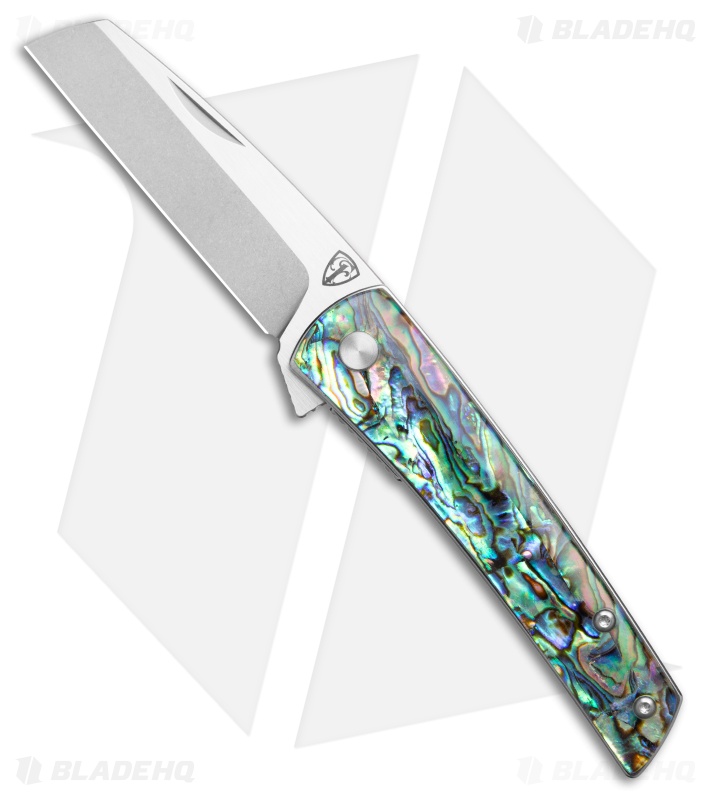 Finch Knife Co. Oxbow Liner Lock Knife Abalone (3" Satin/SW)