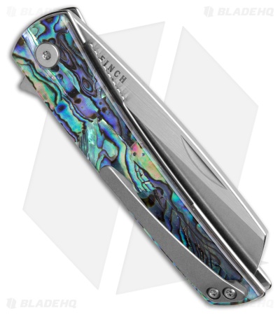 Finch Knife Co. Oxbow Liner Lock Knife Abalone (3" Satin/SW)