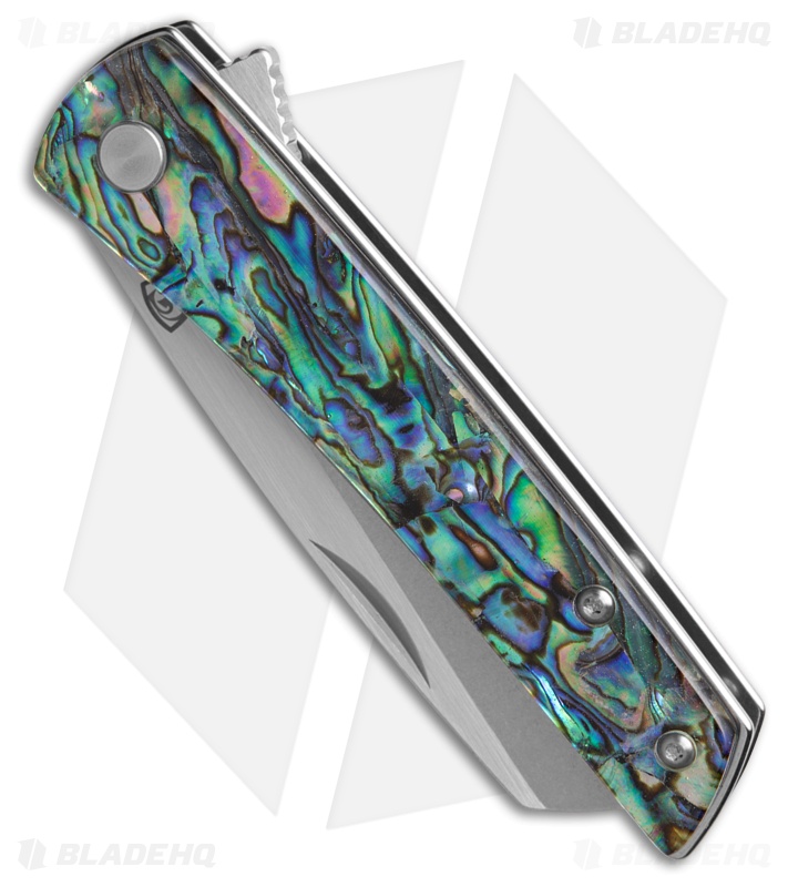 Finch Knife Co. Oxbow Liner Lock Knife Abalone (3" Satin/SW)