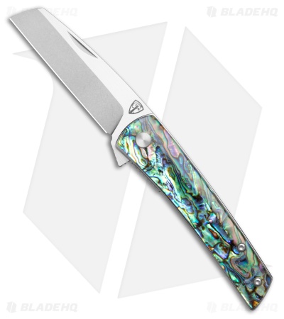 Finch Knife Co. Oxbow Liner Lock Knife Abalone (3" Satin/SW)