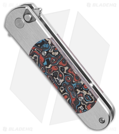 Finch Knife Co. Roadrunner Button Lock Knife Street Heat CF (3" Satin)