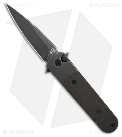 Finch Knife Co. Roadrunner Button Lock Knife Swamp Ranger Micarta (3" Black SW)