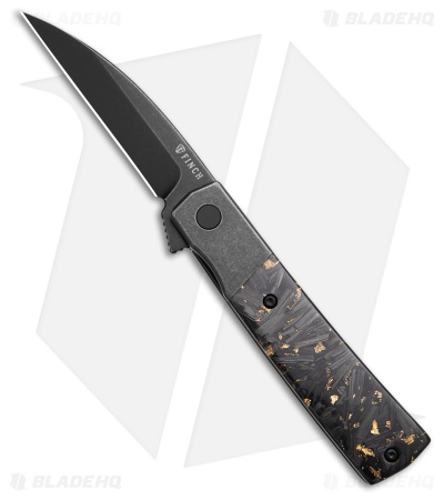 Finch Knife Co. Widowmaker Frame Lock Knife Midnight Honey CF (2.9" Black SW)