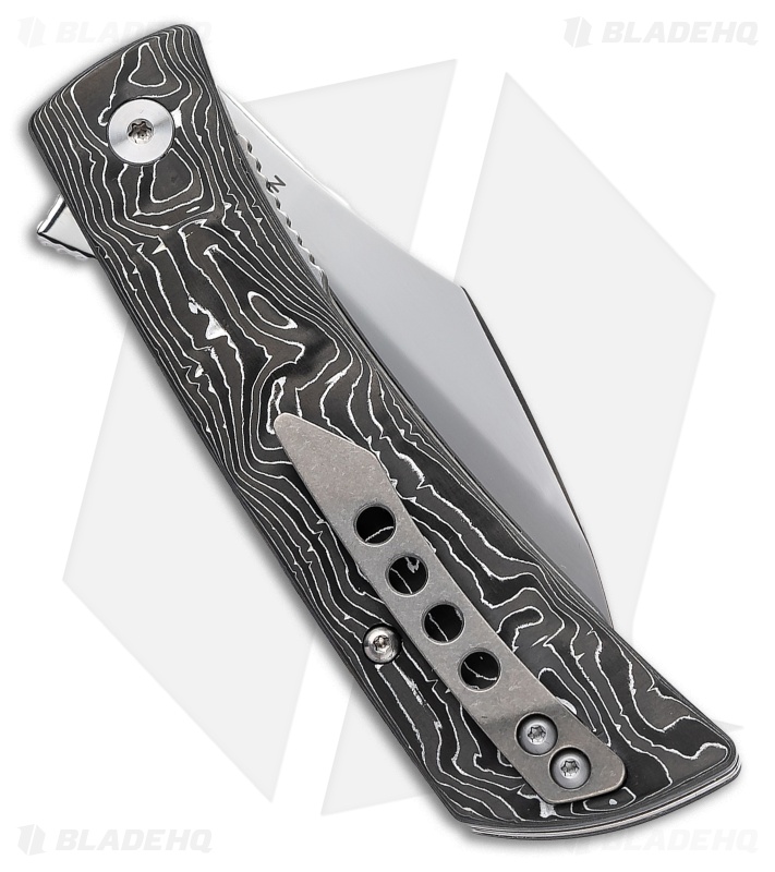 Finch Knife Co. Nocturnal Liner Lock Knife Silversonic Carbon Fiber (3" Mirror)