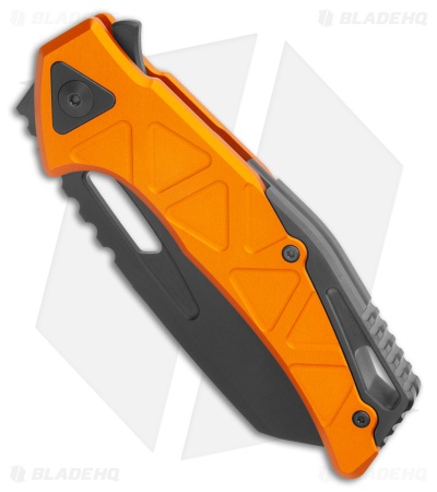Fox Knives Chronos MagnaCut Frame Lock Knife Orange Aluminum (3.3" Black PVD)