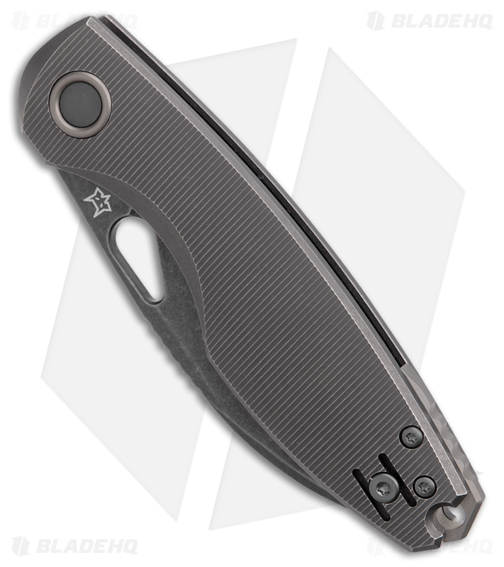 LIBER×GeekField_BuddyMat_MILKAHKI Kizer Silver Wing Knife Black/Gray Titanium Hand Brushed