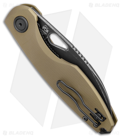 Fox Knives Vox Chilin F8 Liner Lock Knife OD Green Aluminum (3.2" PTFE SW) 