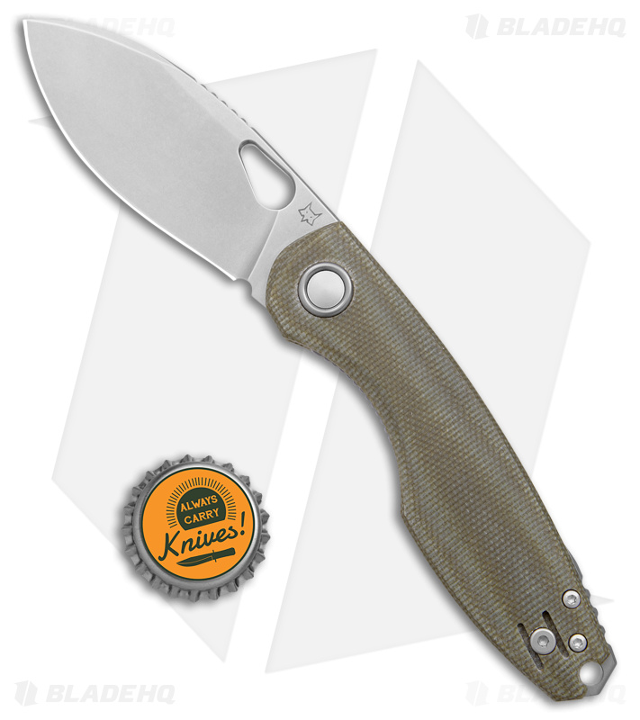 Fox Chillin F8 Liner Lock Knife Green Micarta- Blade HQ
