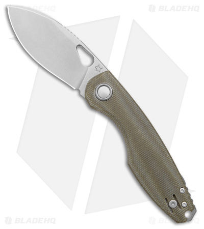 美品！値下げ！SHELTAND FOX ブライトン サイズ8(26cm) Fox Chillin F8 Liner Lock Knife Green Micarta- Blade HQ