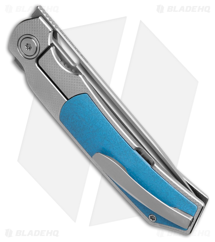 Franken Forge Electrode Frame Lock Knife Fatcarbon Blue Glass (3.5" Stonewash)