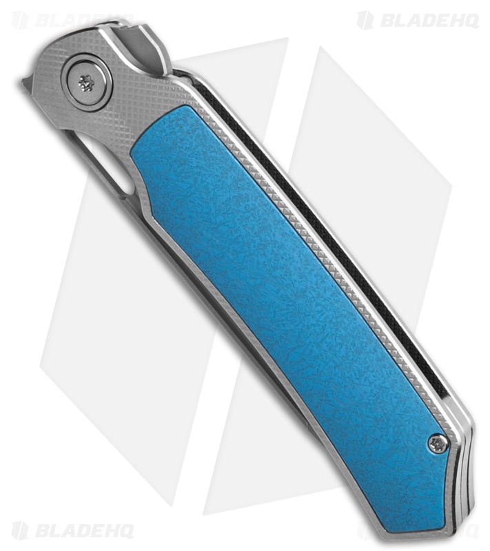 Franken Forge Electrode Frame Lock Knife Fatcarbon Blue Glass (3.5" Stonewash)