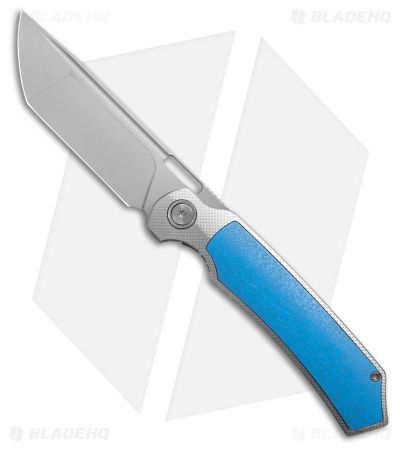 Franken Forge Electrode Frame Lock Knife Fatcarbon Blue Glass (3.5" Stonewash)