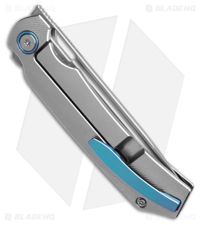 Franken Forge Electrode Frame Lock Knife Titanium Blue Anodized (3.50" Stonewash)