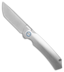 Franken Forge Electrode Frame Lock Knife Titanium Blue Anodized (3.50" Stonewash)