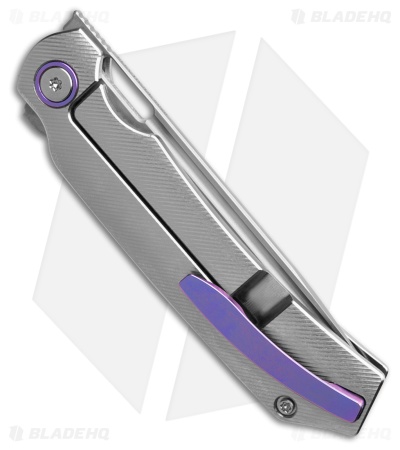 Franken Forge Electrode Frame Lock Knife Titanium Purple Anodized (3.50" Satin)