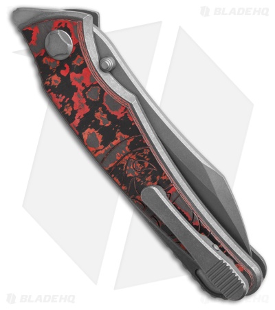 G&G Hawk Custom Talon Flipper Knife Carbon Fiber- Lava
