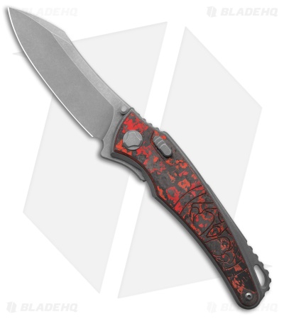 G&G Hawk Custom Talon Flipper Knife Carbon Fiber- Lava