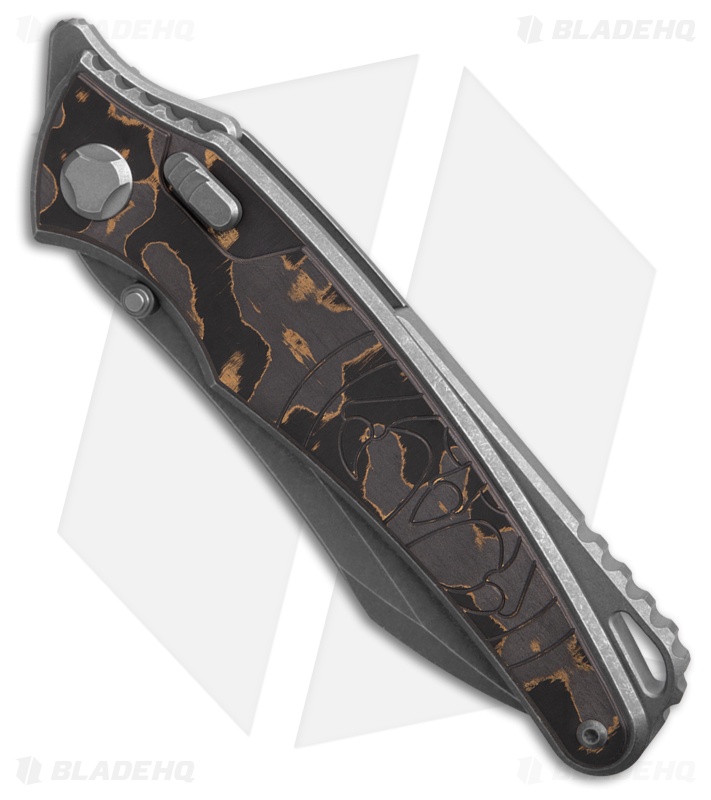 G&G Hawk Custom Talon Flipper Knife Carbon Fiber- Gold Camo