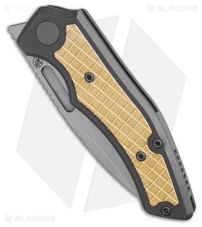 Griffin Company Scout F3 Frame Lock Knife Brass Milled Frag Ti (3" SW)