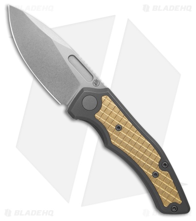 Griffin Company Scout F3 Frame Lock Knife Brass Milled Frag Ti (3" SW)