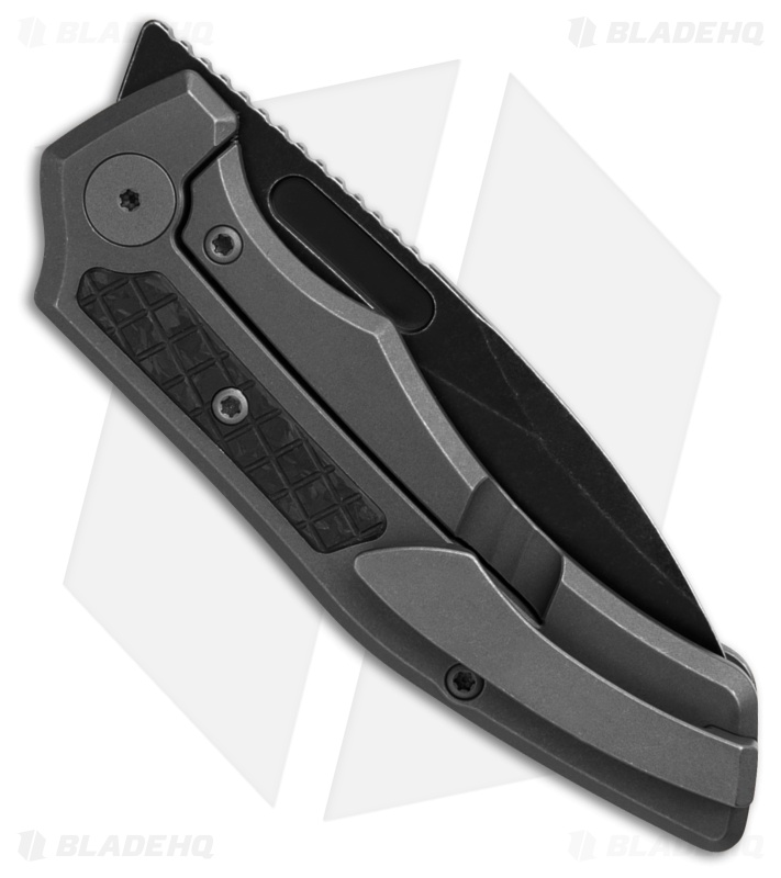 Griffin Company Scout F3 Frame Lock Knife Marble CF Milled Frag Ti (3" Black SW)