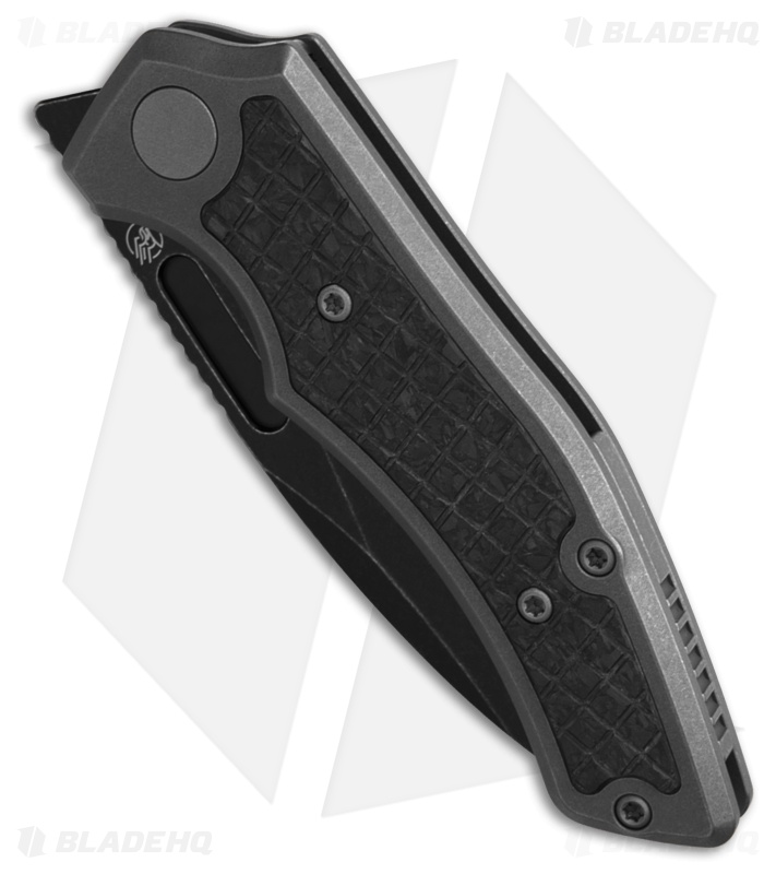 Griffin Company Scout F3 Frame Lock Knife Marble CF Milled Frag Ti (3" Black SW)
