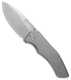 Griffin Company Scout F3 Frame Lock Knife Stonewashed Milled Topo Ti (3" SW)