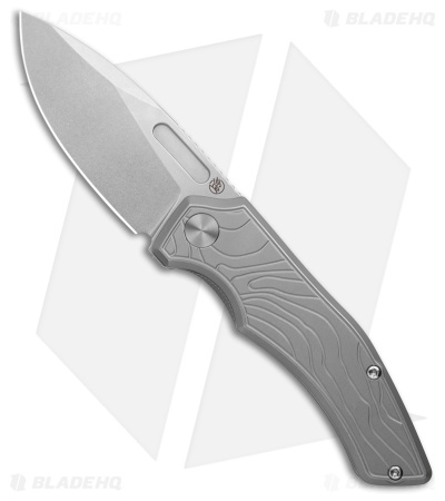Griffin Company Scout F3 Frame Lock Knife Stonewashed Milled Topo Ti (3" SW)