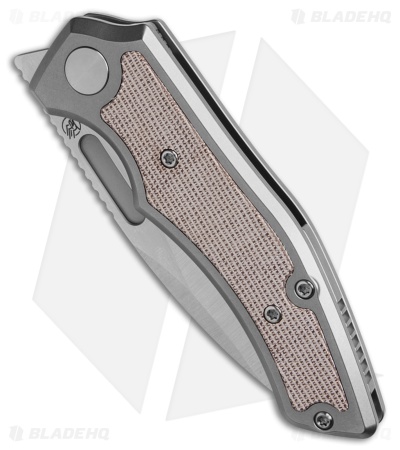 Griffin Company Scout F3 Frame Lock Knife Ti + Natural Micarta Inlays (3" Satin)