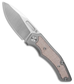 Griffin Company Scout F3 Frame Lock Knife Ti + Natural Micarta Inlays (3" Satin)