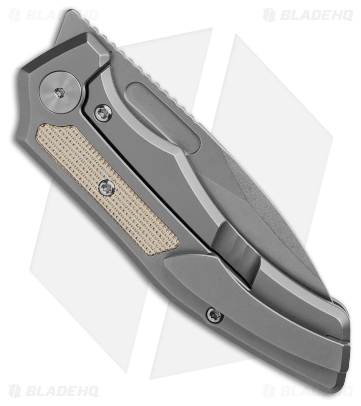 Griffin Company Scout F3 Frame Lock Knife Ti + Natural Micarta Inlays (3" SW)