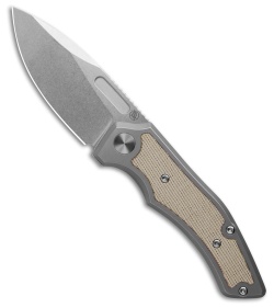 Griffin Company Scout F3 Frame Lock Knife Ti + Natural Micarta Inlays (3" SW)