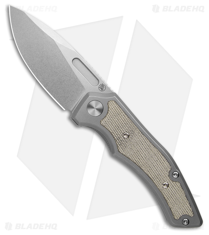 Griffin Company Scout F3 Frame Lock Knife Ti + Olive Micarta Inlays (3" SW)