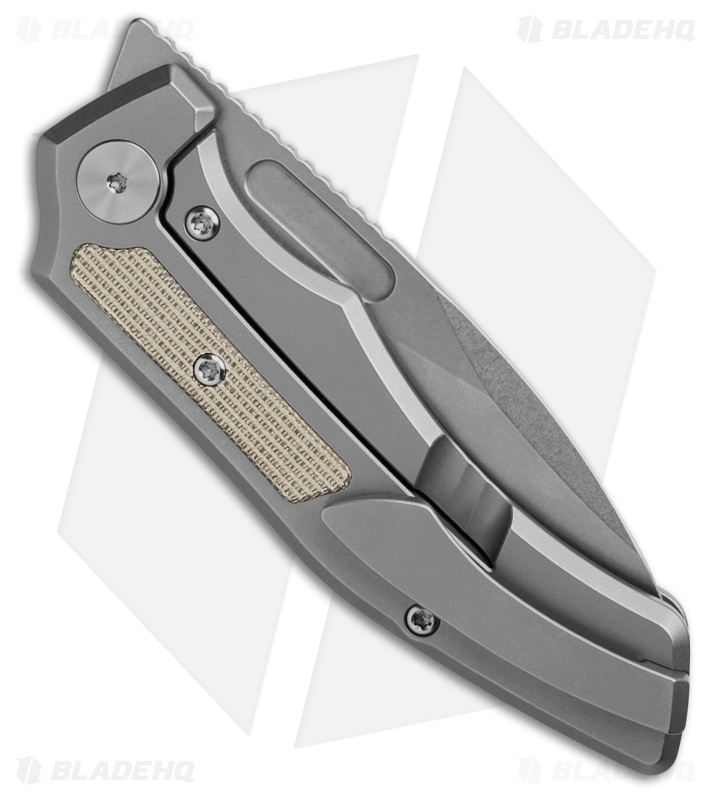 Griffin Company Scout F3 Frame Lock Knife Ti + Olive Micarta Inlays (3" SW)