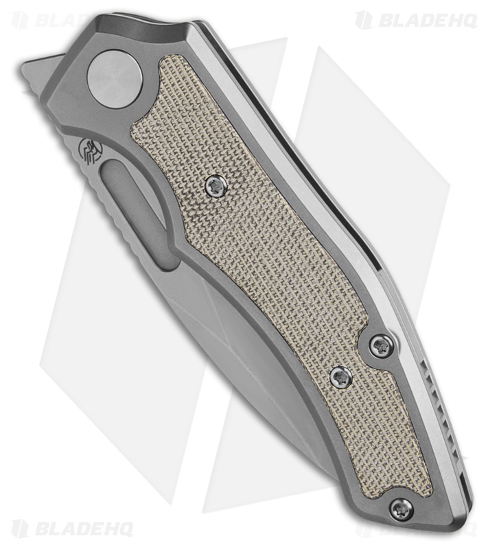 Griffin Company Scout F3 Frame Lock Knife Ti + Olive Micarta Inlays (3" SW)