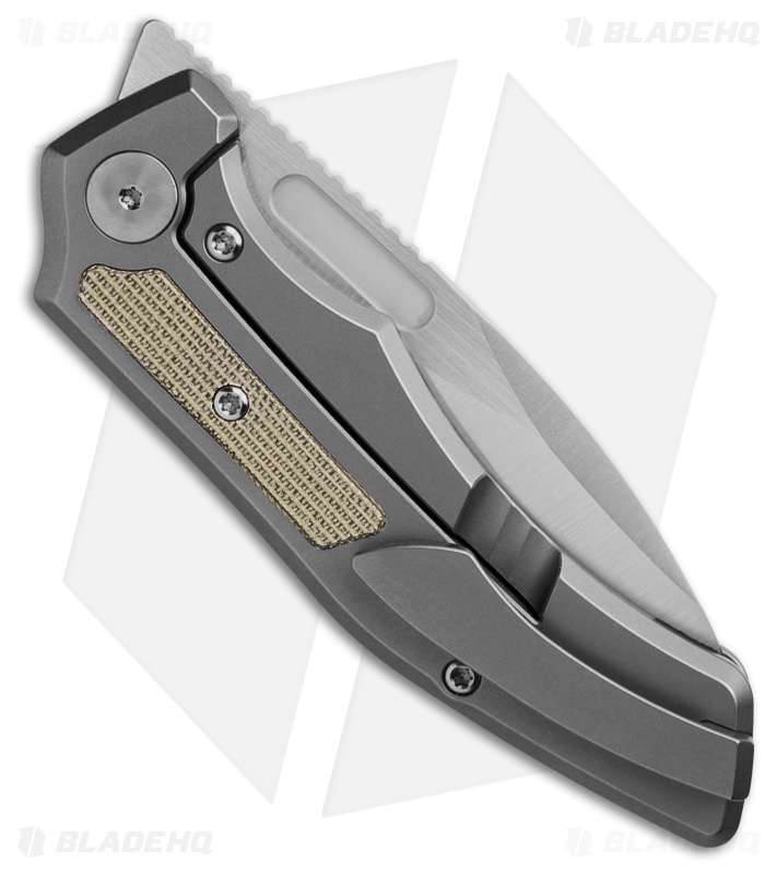 Griffin Company Scout F3 Frame Lock Knife Ti + Olive Micarta Inlays (3" Satin)