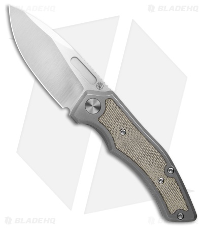 Griffin Company Scout F3 Frame Lock Knife Ti + Olive Micarta Inlays (3" Satin)