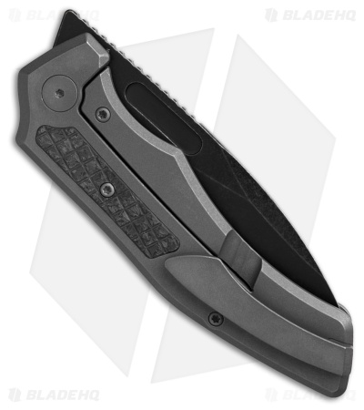 Griffin Company Scout F3.5 Frame Lock Knife Marble CF Frag Ti (3.5" Black SW)