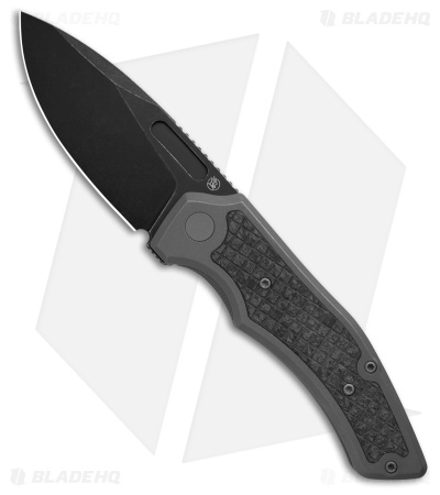 Griffin Company Scout F3.5 Frame Lock Knife Marble CF Frag Ti (3.5" Black SW)