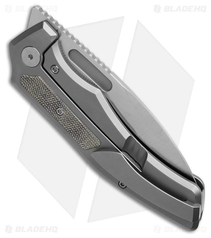Griffin Company Scout F3.5 Frame Lock Knife Ti+Black Micarta Inlays (3.5" Satin)