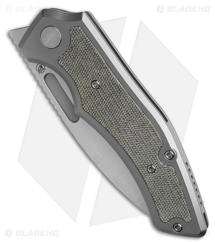 Griffin Company Scout F3.5 Frame Lock Knife Ti+Black Micarta Inlays (3.5" Satin)