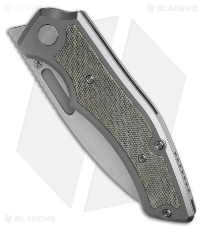 Griffin Company Scout F3.5 Frame Lock Knife Ti+Black Micarta Inlays (3.5" Satin)