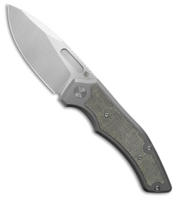 Griffin Company Scout F3.5 Frame Lock Knife Ti+Black Micarta Inlays (3.5" Satin)